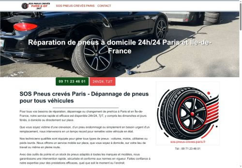 SOS pneus crevés Paris SOS pneus crevés Paris